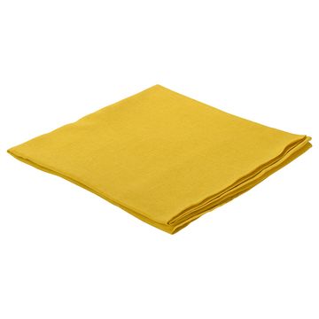 Скатерть из стираного льна горчичного цвета из коллекции essential, 170х170 см