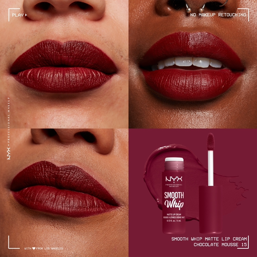 NYX Professional Makeup Smooth Whip Matte Lip Cream - Бархатистая разглаживающая помада, 4 ml