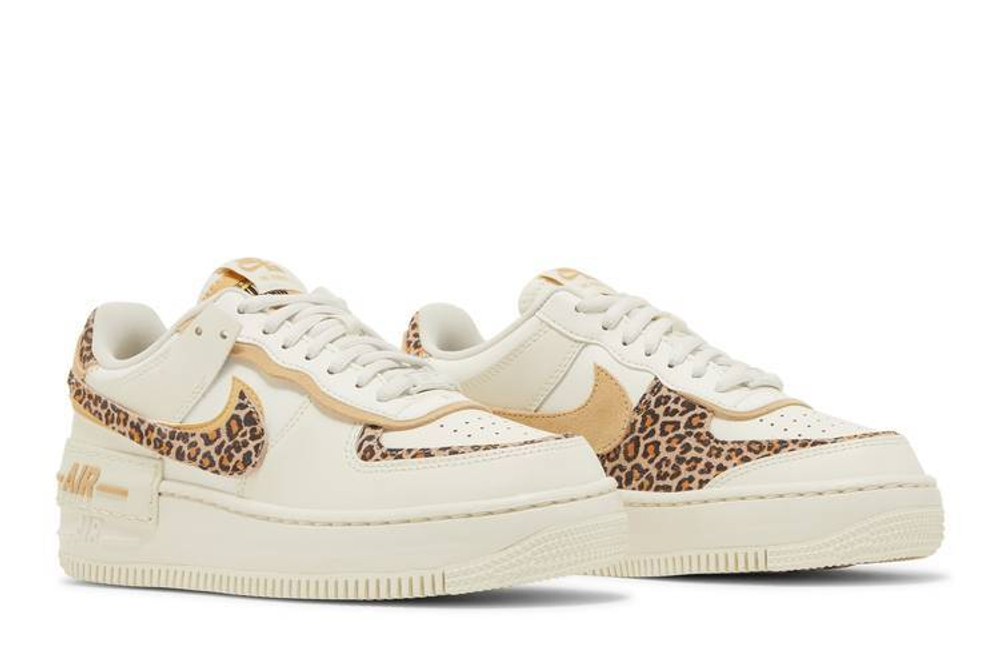 Кроссовки Nike Air Force 1 Low Shadow "Leopard" (Женская размерная сетка)