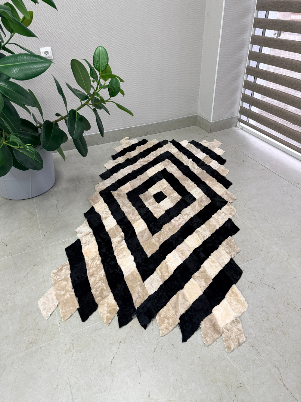 Покрывало меховое ковер из шкуры овчины