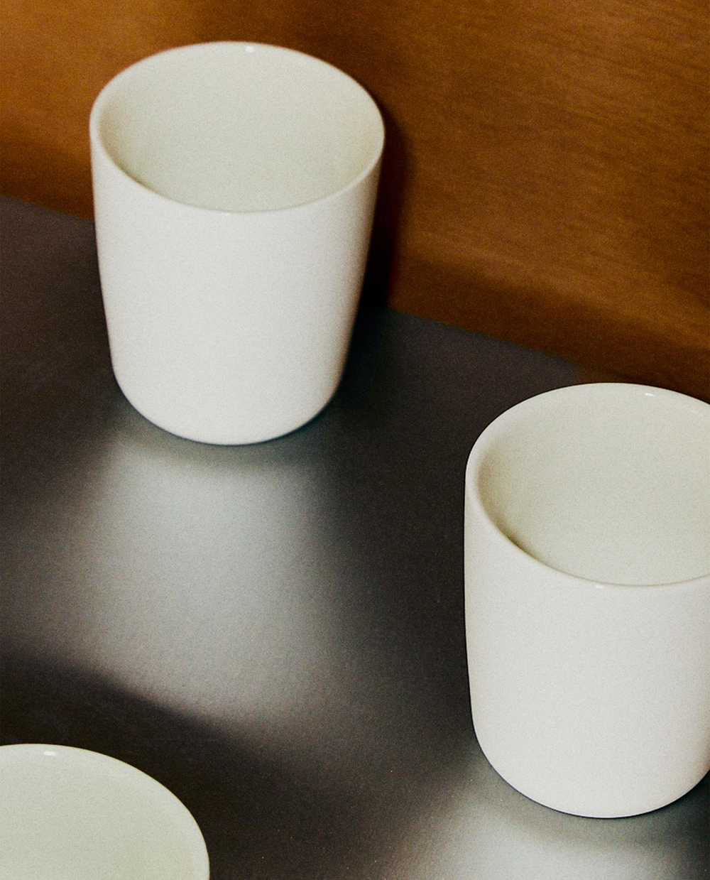 Zara Home чашка из фарфора, цвет бежевый, 9 см · 3265/402