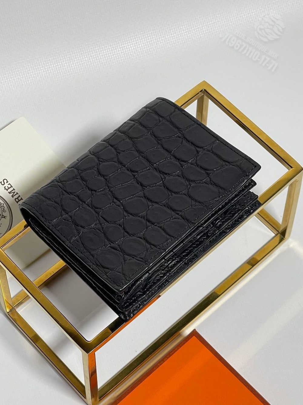 Кошелёк Hermes из кожи крокодила