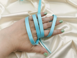 _Бретелечная резинка без фестонов, 10 мм, светлая бирюза, (Арт: BR640/10-422), м