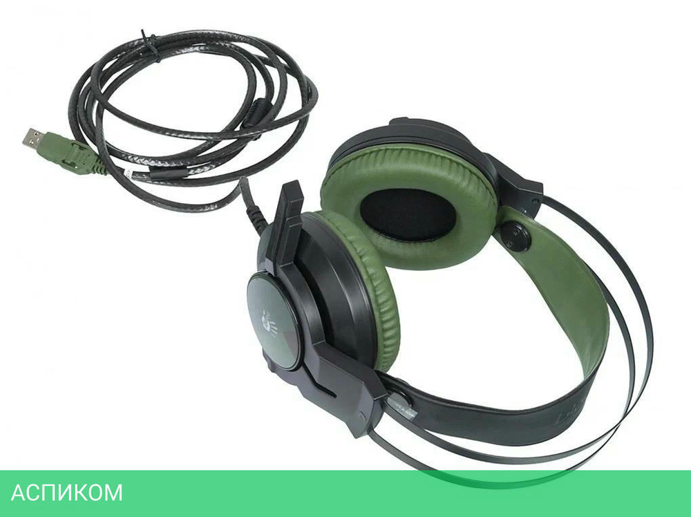 Наушники A4Tech Bloody J450 черный/зеленый