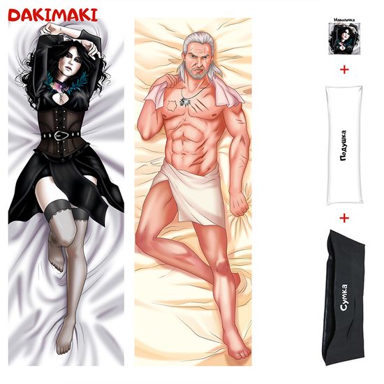 Дакимакура Геральт и Йеннифэр арт. 0376