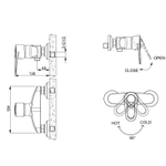 СМЕСИТЕЛЬ ДЛЯ ВАННОЙ КОМНАТЫ ДЛЯ ДУША BRAVAT LOOP  F9124182CP-01-RUS