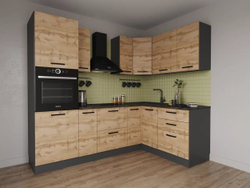 Кухонный гарнитур угловой Бланка 2400х1600 (38мм)