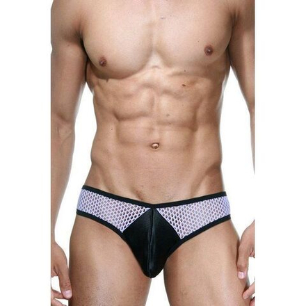 Мужские трусы слипы голубые в сетку LaBlinque LB15292