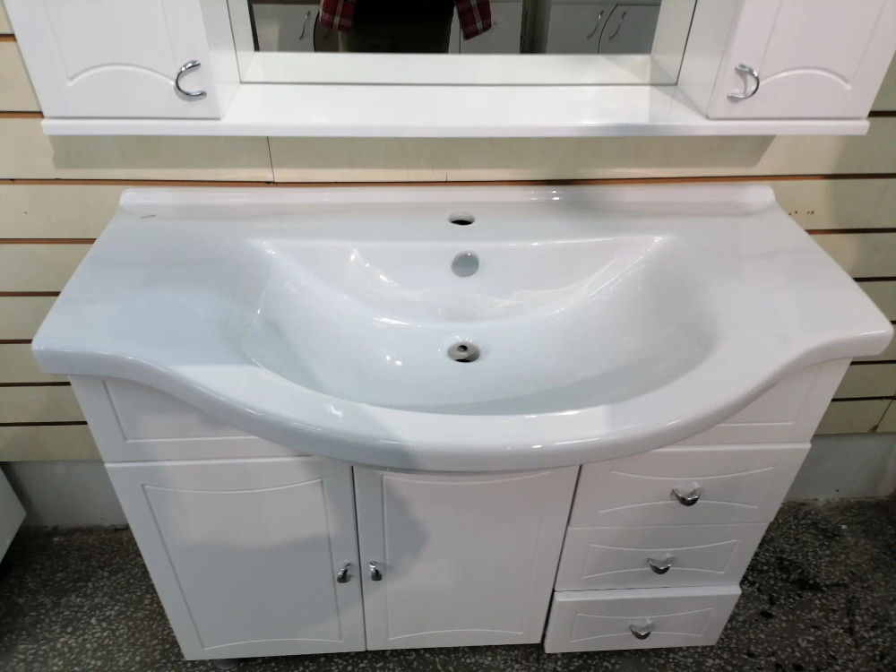 Тумба Стиль 100 с раковиной Эльбрус (в комплекте)