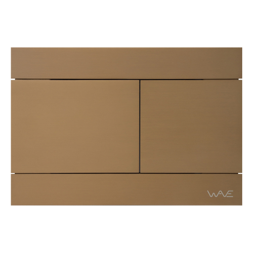 Кнопка смыва WAVE SS06-2, БРОНЗА МАТОВАЯ, прямоугольная, НЕРЖ, для МEХАНИКИ