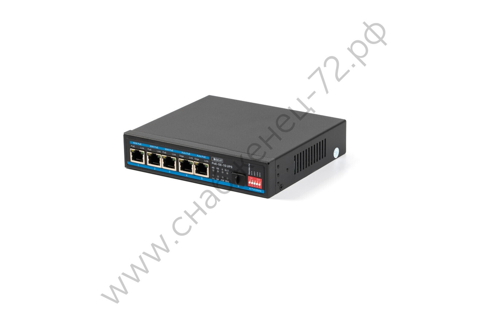 SKAT PoE-UPS-5E-1S бесперебойный POE коммутатор, мощность 65Вт, порты: 5-Ethernet, 1-SFP