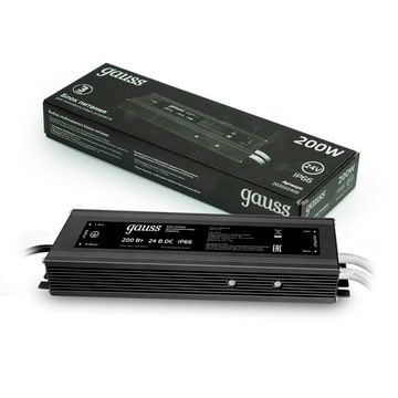 Блок питания для светодиодной ленты 200W 24V IP67 202022400 Gauss