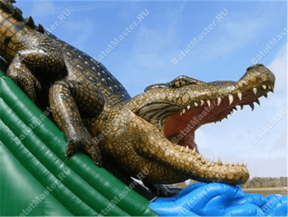 Надувная горка "Крокодил" 8*6*7 м