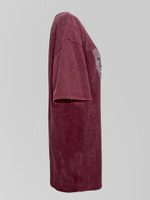 Футболка 9923 удлиненная с принтом из пайеток и надписью Rabbit