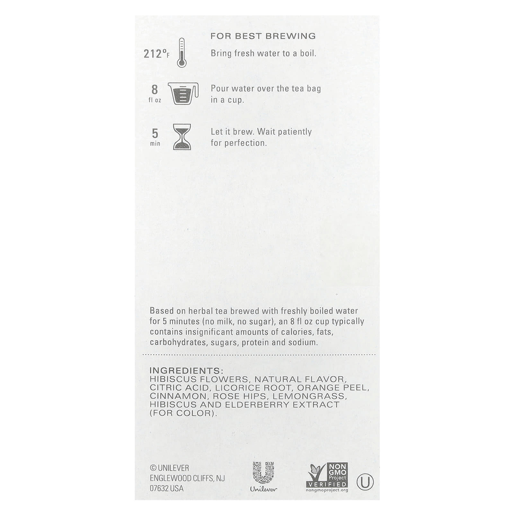 TAZO, Herbal Tea, Passion, без кофеина, 20 чайных пакетиков, 52 г (1,8 унции)
