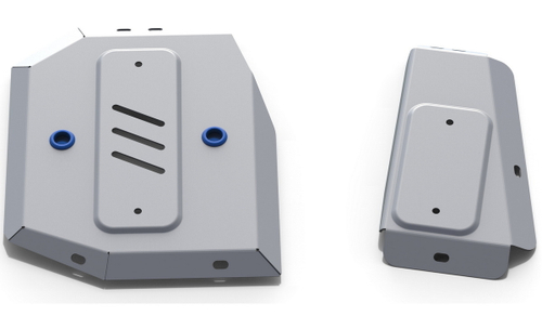 Защита топливного бака и топливного фильтра Rival для Suzuki Jimny IV (V - 1.5) 4WD 2019-н.в., штампованная, алюминий 6 мм, с крепежом, 2 части, 2333.5524.1.6