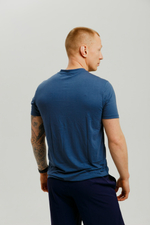 Футболка NOBULL синяя с темной надписью