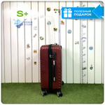 Маленький чемодан F-bag Circle, Бордовый, S+