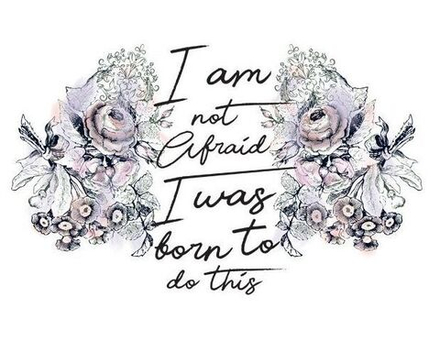 Термотрансфер "Я не боюсь" 23х14, наклейка на одежду