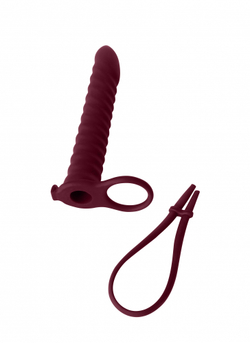 Вибронасадка для Двойного Проникновения Pure Passion Rori Wine Red