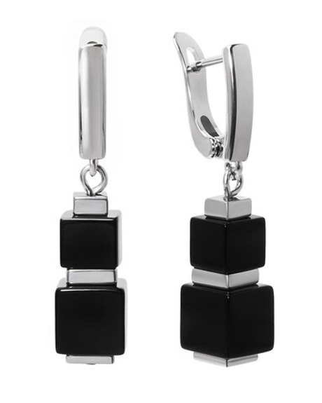 20152350 Серьги Роман с камнем