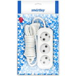 Удлинитель бытовой 3 гн, 7 м, ПВС, 2х1 мм2, б/з, Smartbuy, SBE-10-3-07-N