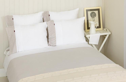 Постельное белье 2 спальное евро Luxberry Трикотаж Джерси бежевое