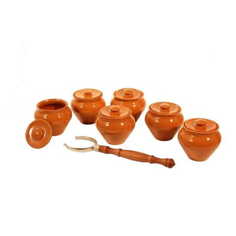 Горшок для запекания керам, 6 шт, 0.5 л, Терракота, НБР ВК-1/6