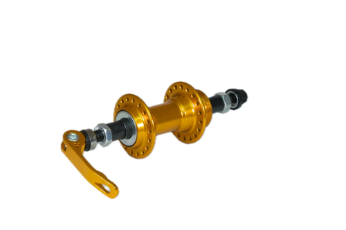 Втулка задняя WZ алюминий V-brake трещотка эксцентрик 36H ось 3/8''х135x145мм, золотистая