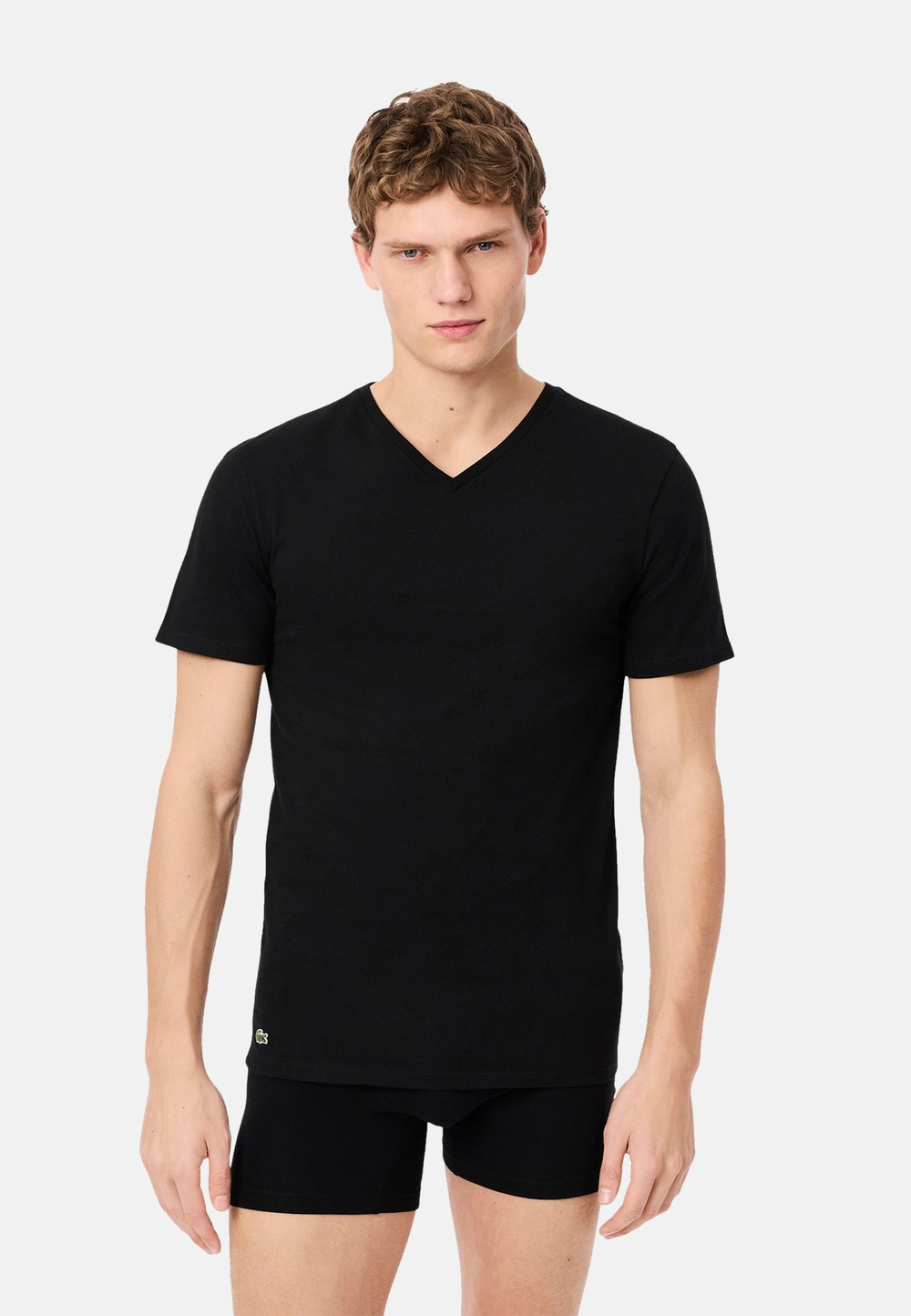 Lacoste 3 PACK - Базовая футболка - Чёрный
