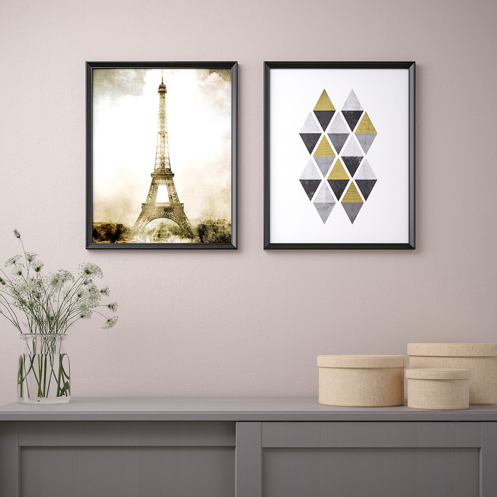 IKEA BILD  (ИКЕА БИЛД)  -  Плакат, Эйфелева башня винтаж, 40x50 см
