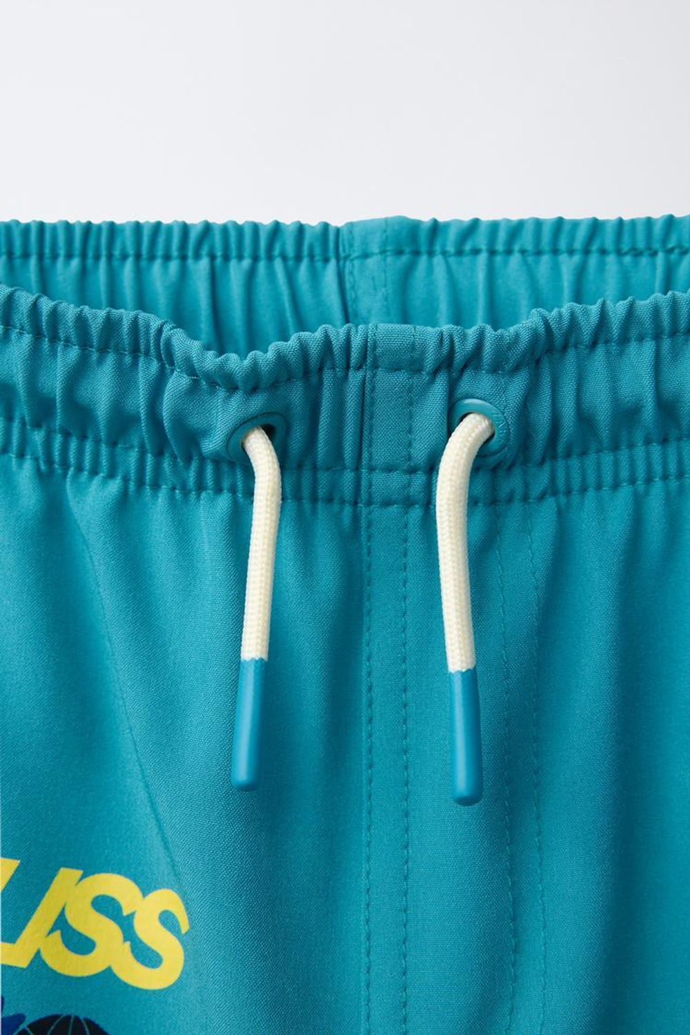 ZARA ПЛАВКИ КЛАССИЧЕСКОГО КРОЯ С НАДПИСЬЮ, ЗЕЛЕНЫЙ