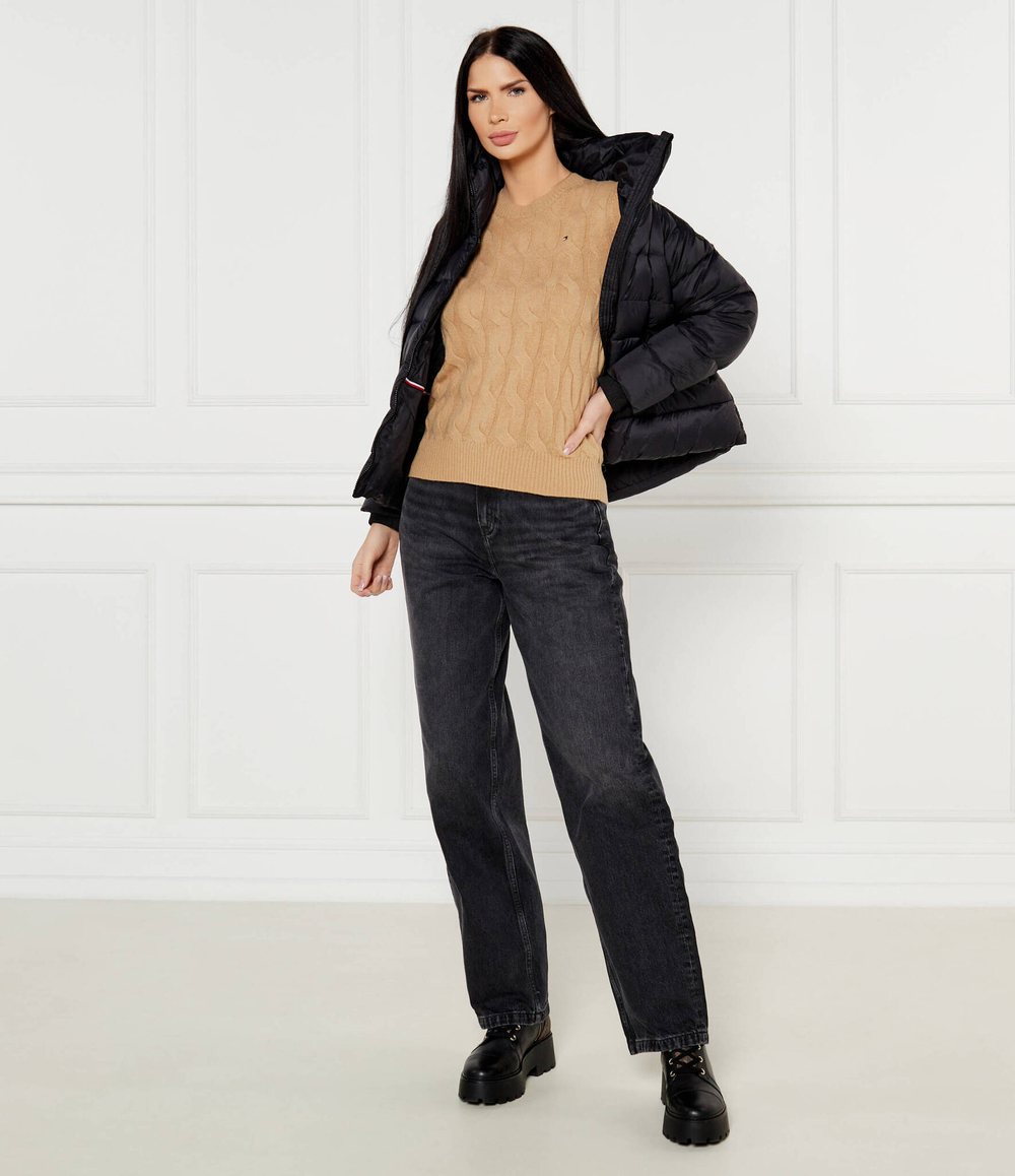 Хлопковый свитер Tommy Hilfiger - бежевый(WW0WW43586)