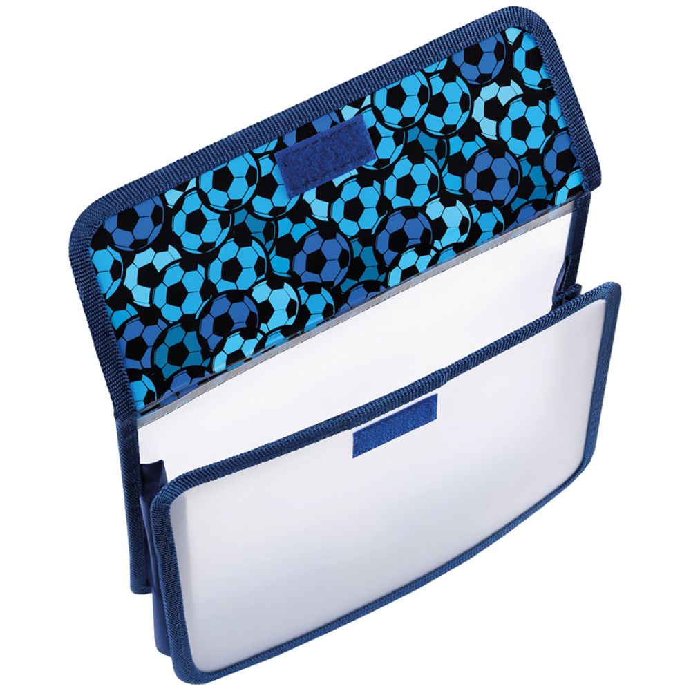 Папка для тетрадей 2 отделения А5 на липучке Спейс, пластик Football team