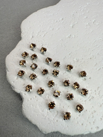 Шатоны 4 мм, Бежевый в серебре, 25 шт