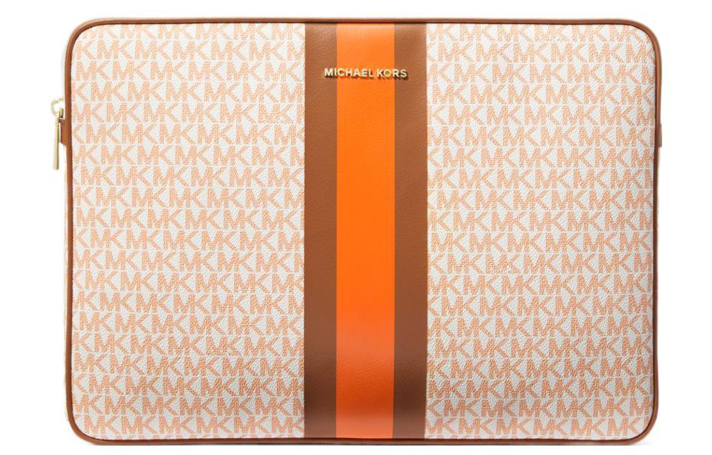 MICHAEL KORS Jet Set Canvas With Leather Laptop Bag Regular Unisex Orange