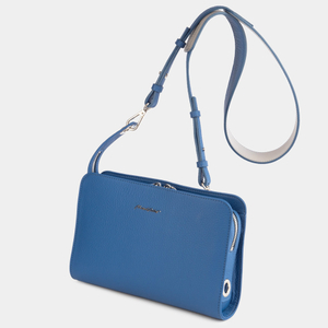 Женская сумка-трансформер Emilie из кожи теленка цвета синий