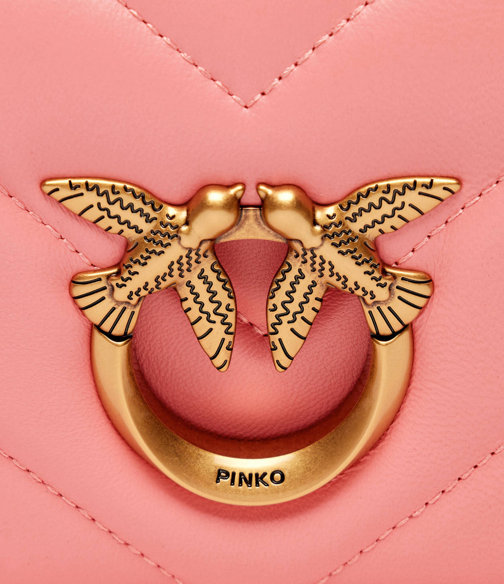 Кожаная сумка через плечо LOVE CLICK MINII Pinko - розовый(100067 A136)
