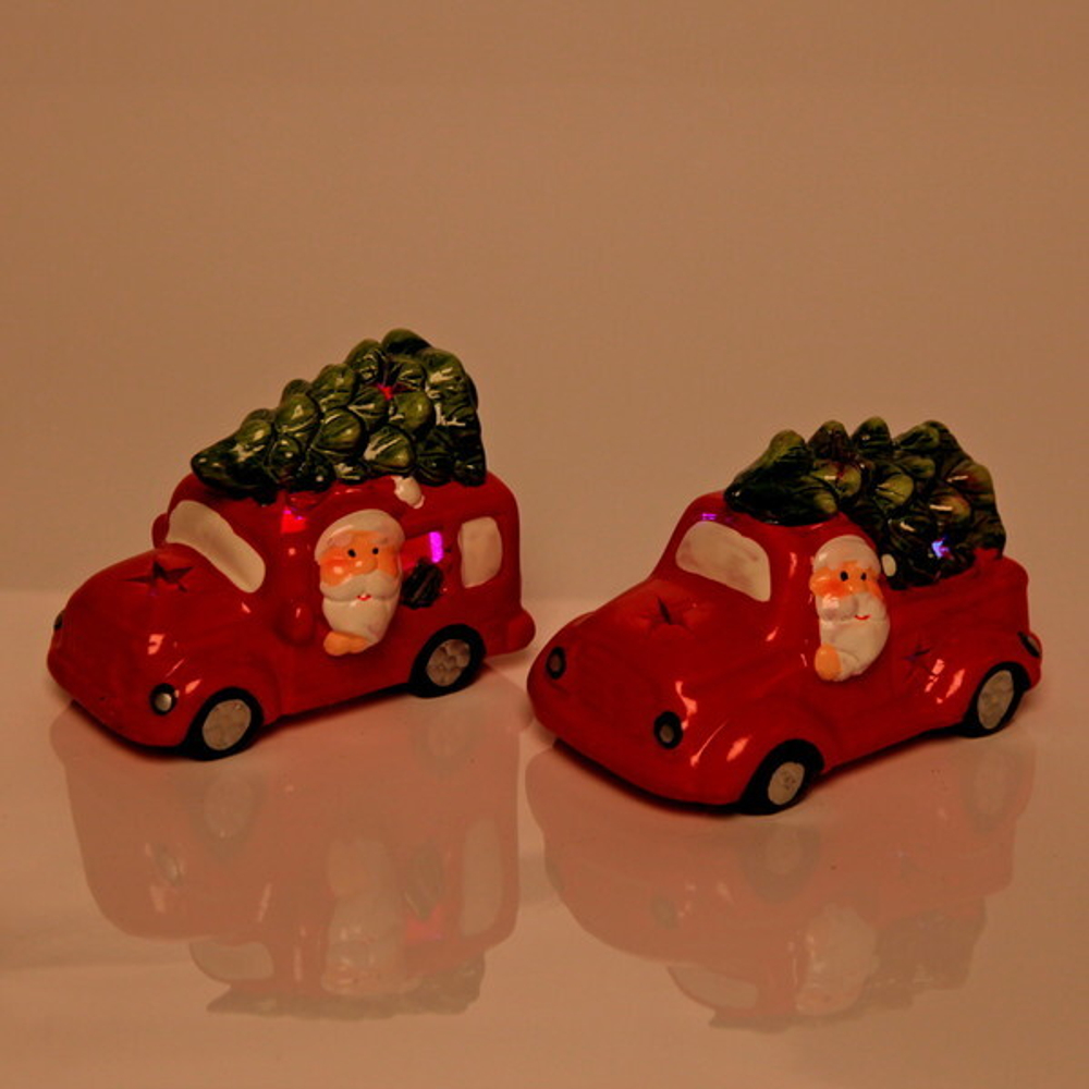 Фигурка с подсветкой Miracle «Новогодний автомобиль» 7*9 см