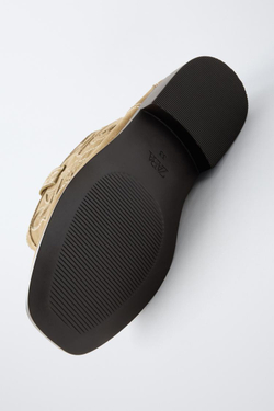 ZARA КОВБОЙСКИЕ САПОГИ, КОРИЧНЕВЫЙ