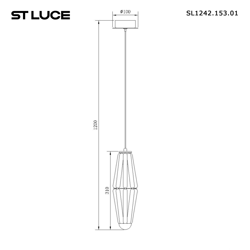 SL1242.153.01 Светильник подвесной ST-Luce Хром/Молочный G9 1*5W 4000K