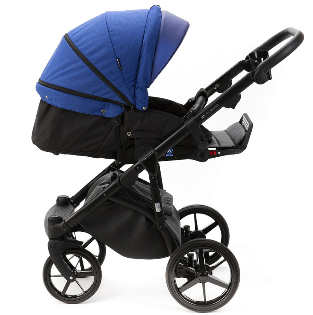 Детская коляска Adamex Nola 2 в 1 N-PS161 (СИН + СИН. ПЕРЛ. КОЖА)