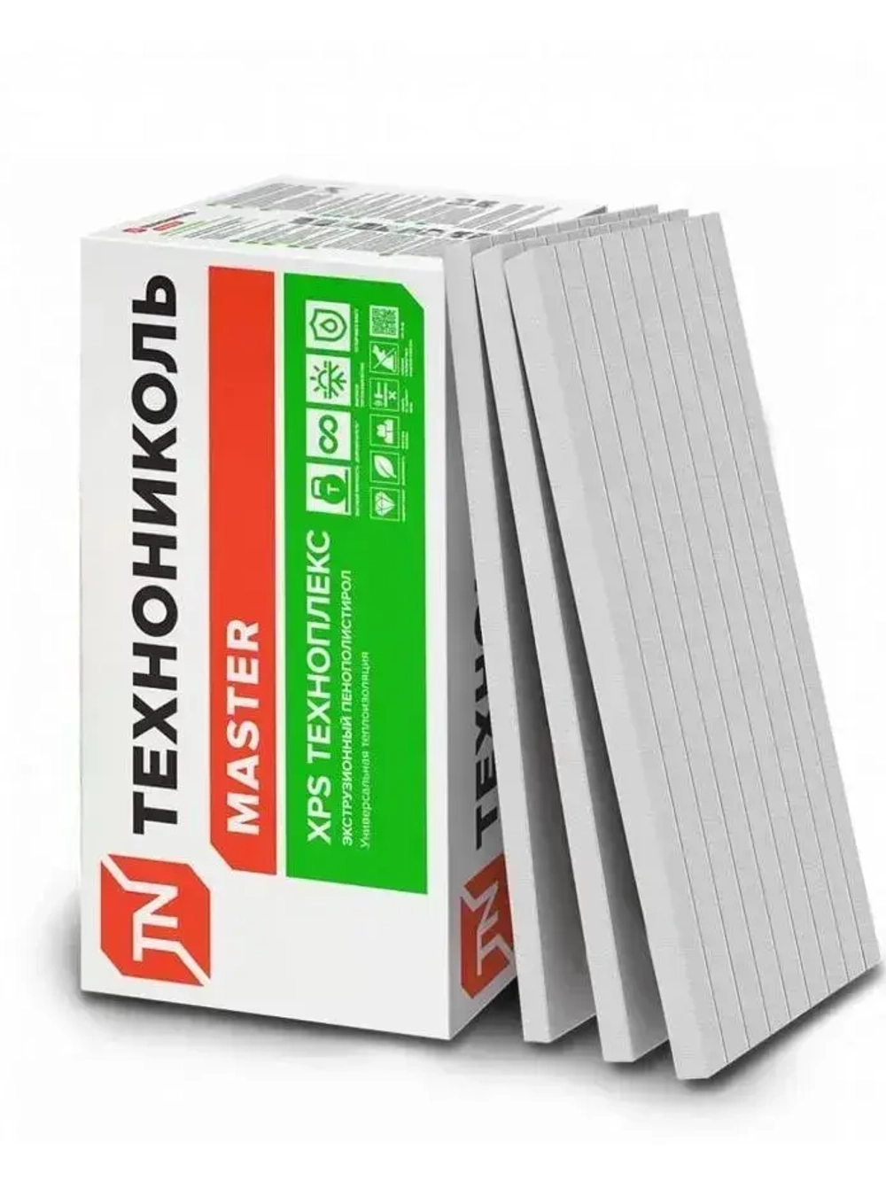утеплитель XPS ТЕХНОНИКОЛЬ Техноплекс FAS 50 мм (12 упаковок/ 96 листов/ 65,70 м2) из пенополистирола для фасада, стен, крыши, пола.