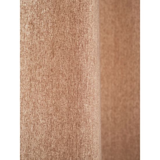 Штора из хлопка с помпонами бежево-серого цвета из коллекции essential, 150х290 см