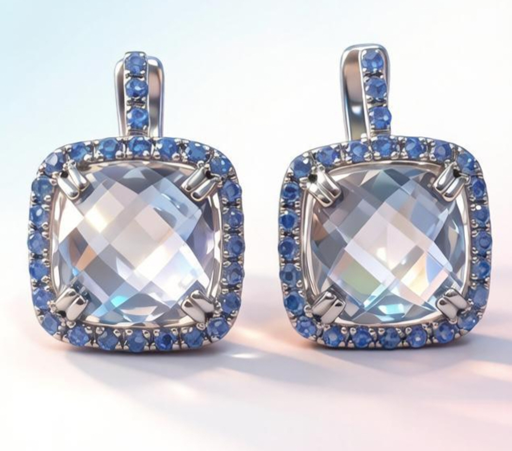Ювелирные серьги из серебра 925 пробы