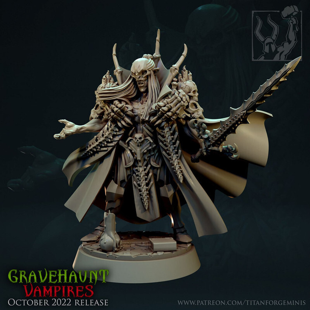 Grand Alliance Death Soulblight Gravelords Vampire Lord миниатюра для dnd, днд, pathfinder, фентези, Настольная игра, НРИ, Варгейм, РПГ