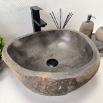 Раковина из речного камня RS-63623 (46*42*15) 0122