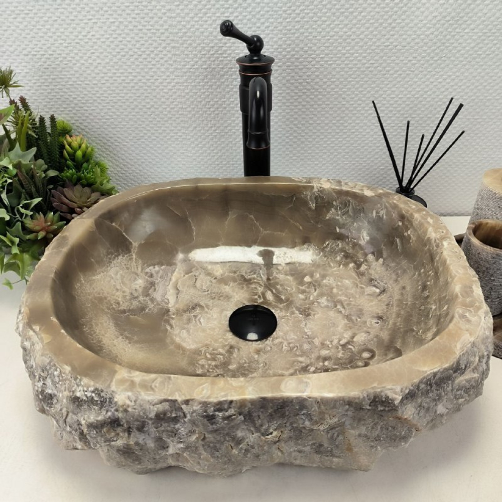Раковина из оникса Erozy Grey EO-62221 52*43*15 0094