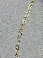 Цепочка «Сердце» позолота 14k, звено 3,3*4,5 мм, 2 метра