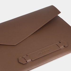 Чехол для MacBook Pro 13-14' из кожи теленка, цвета шоколад